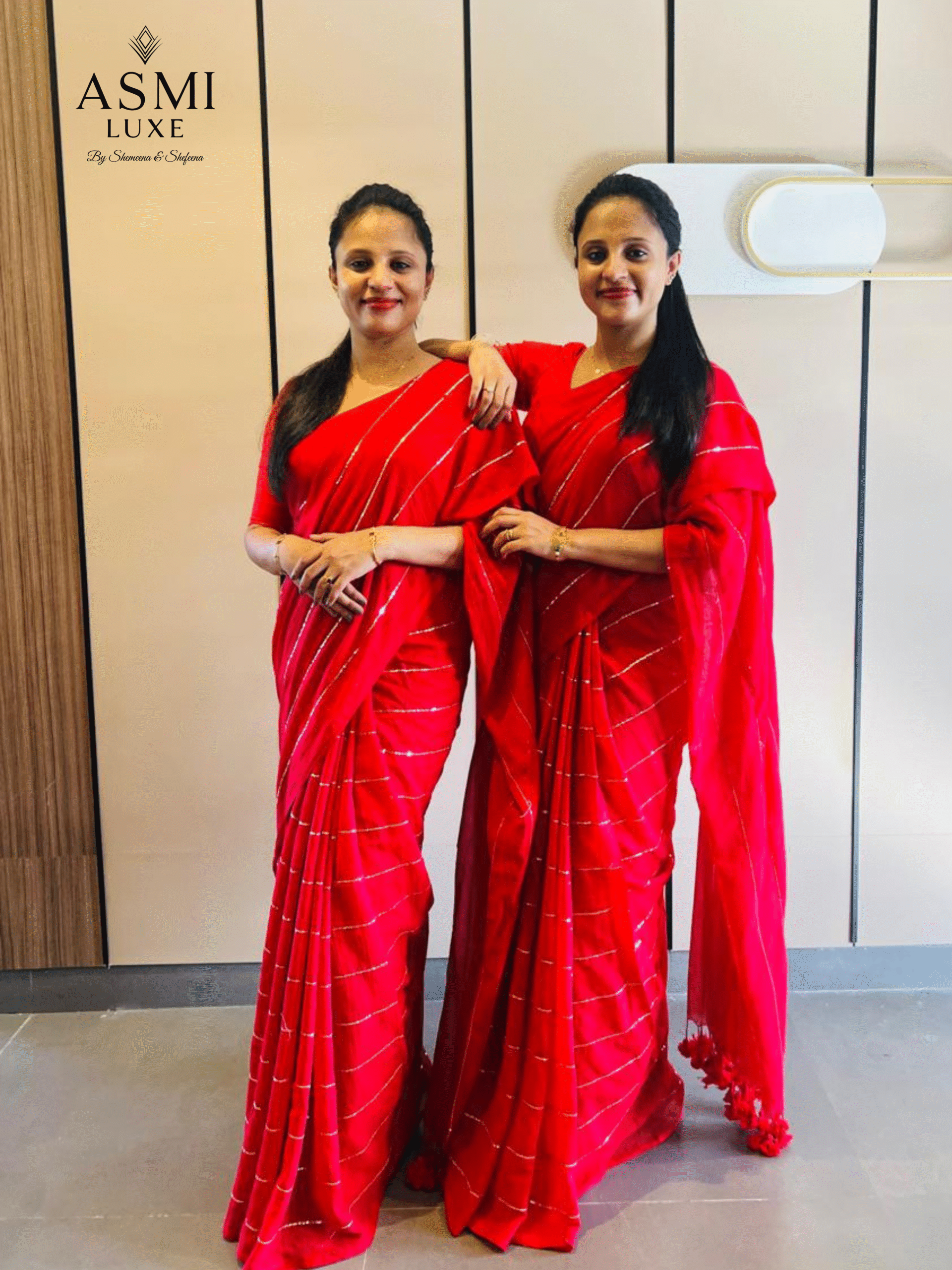 Mulmul Cotton Zari work (Red)