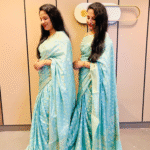 Banarasi Semi Georgette Silk Weaving Saree (Blue)