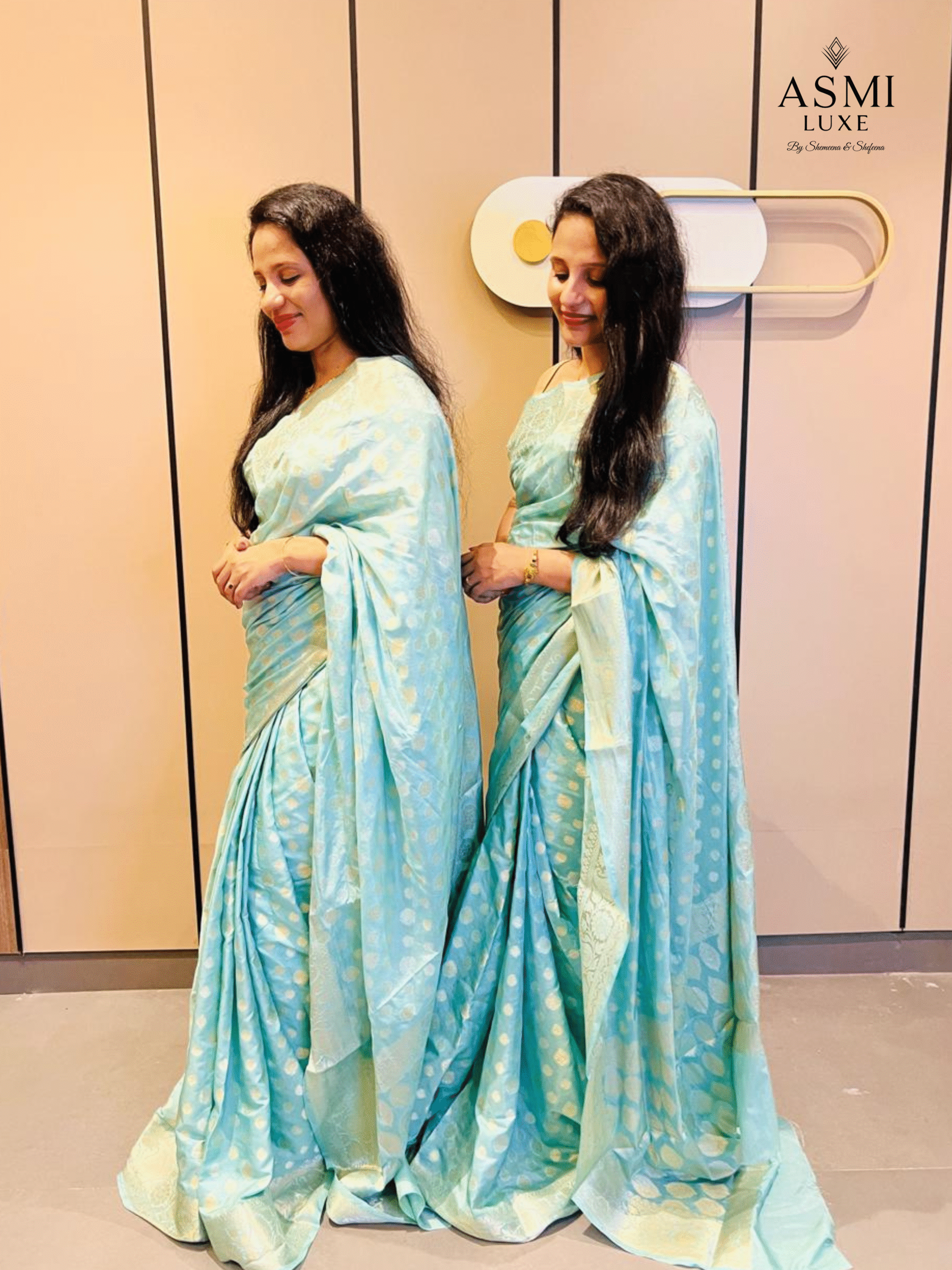 Banarasi Semi Georgette Silk Weaving Saree (Blue)