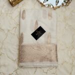 Banarasi Warm Silk Sarees (Jamdani Design, Off white & Gold)